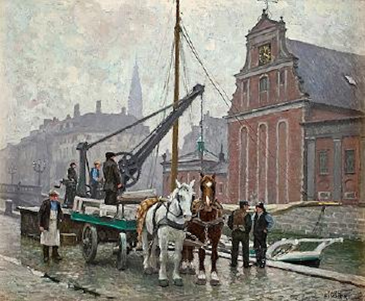 Ved Holmens Kirke by Paul Fischer