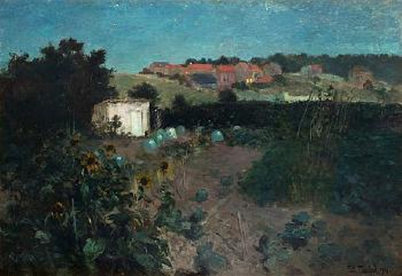 Evening landscape at Pas de Calais by Fritz Thaulow