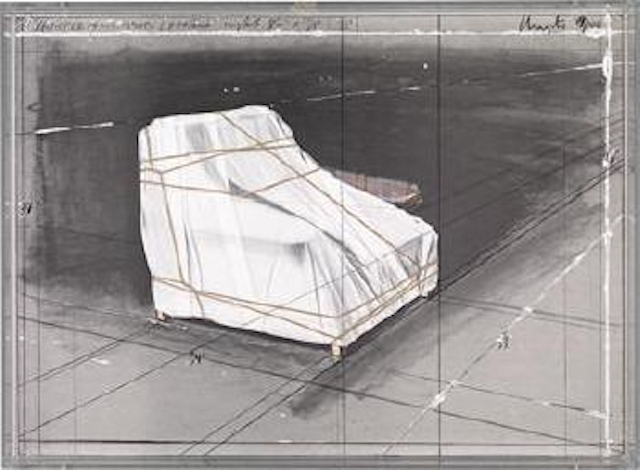 Wrapped armchair/project by Christo