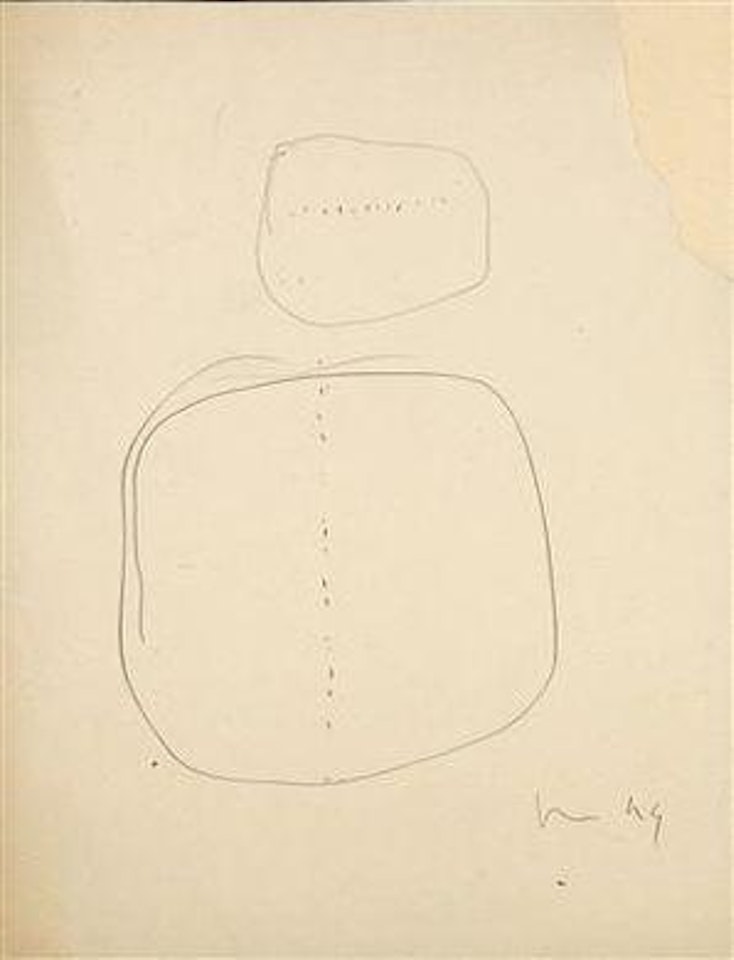 Two sketches for Buchi by Lucio Fontana