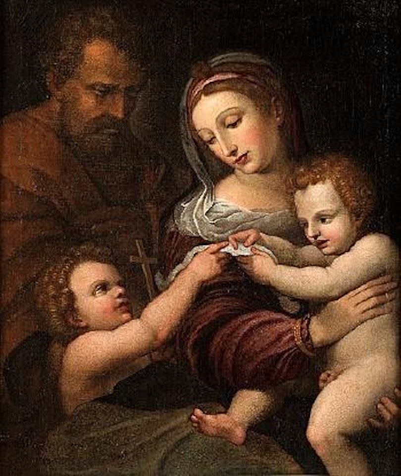 Mary, Baby Jesus, John the Baptist and Peter by Italian School
