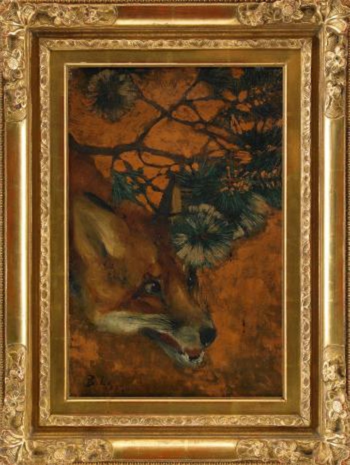 Räv vid tallgren by Bruno Liljefors