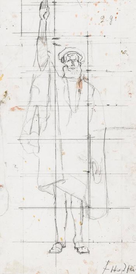 Figurenstudie zu 'Einmütigkeit' by Ferdinand Hodler