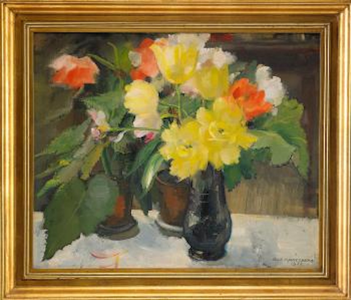 Blomsterstilleben by Olle Hjortzberg