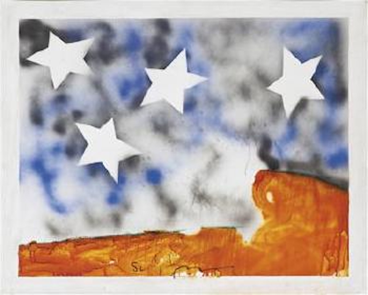 Paesaggio anemico con stelle by Mario Schifano