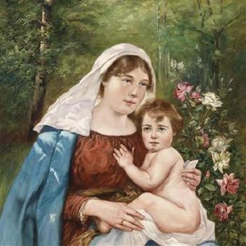 Madonna with child by Hans Zatzka