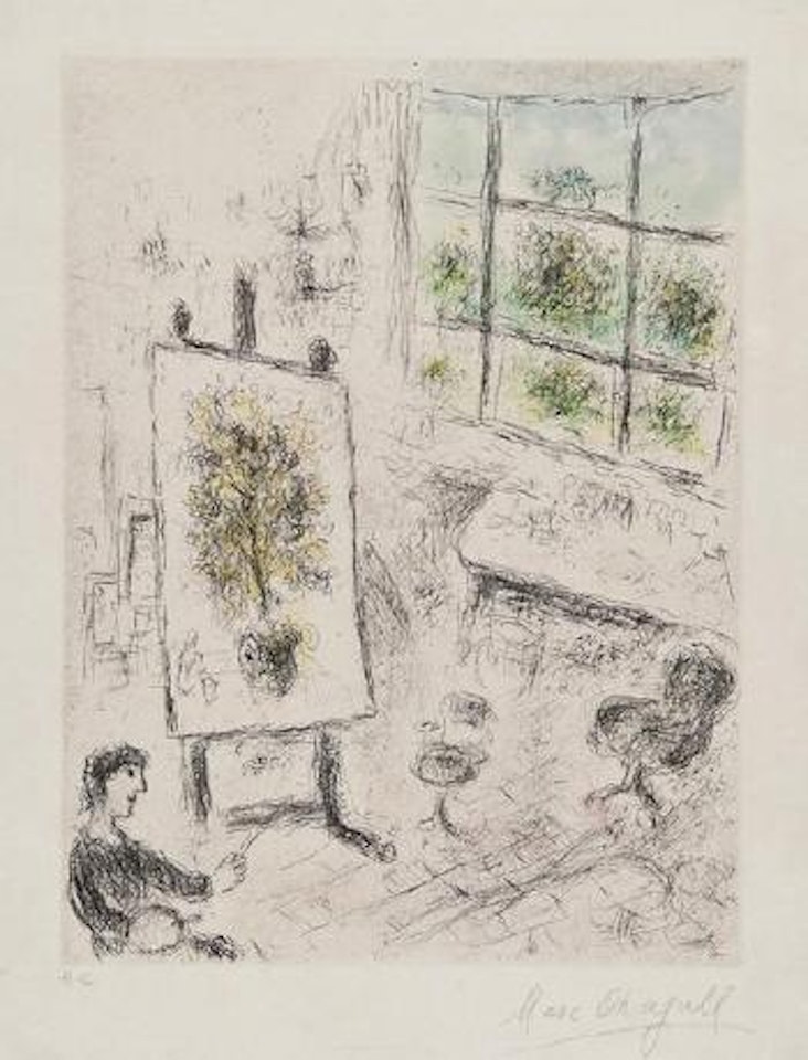 Plate 13 from Celui qui dit… by Marc Chagall