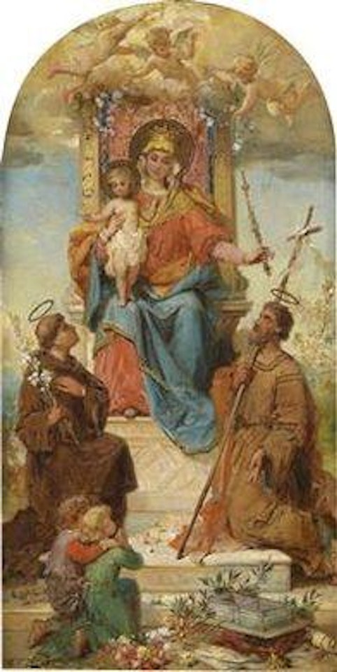 Sketch for the votive painting in the chapel of the Hans von Sieberer Orphanage by Hans Zatzka