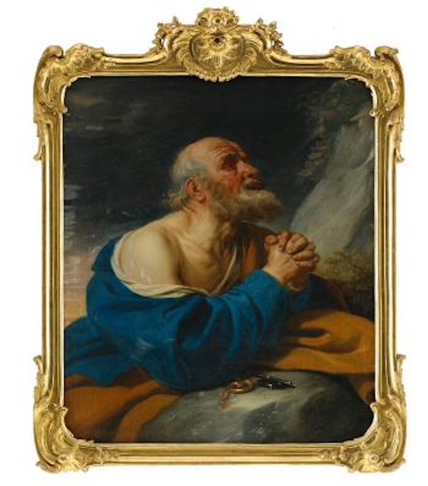 Aposteln Sankt Petrus i bön by Jean Jacques Bachelier