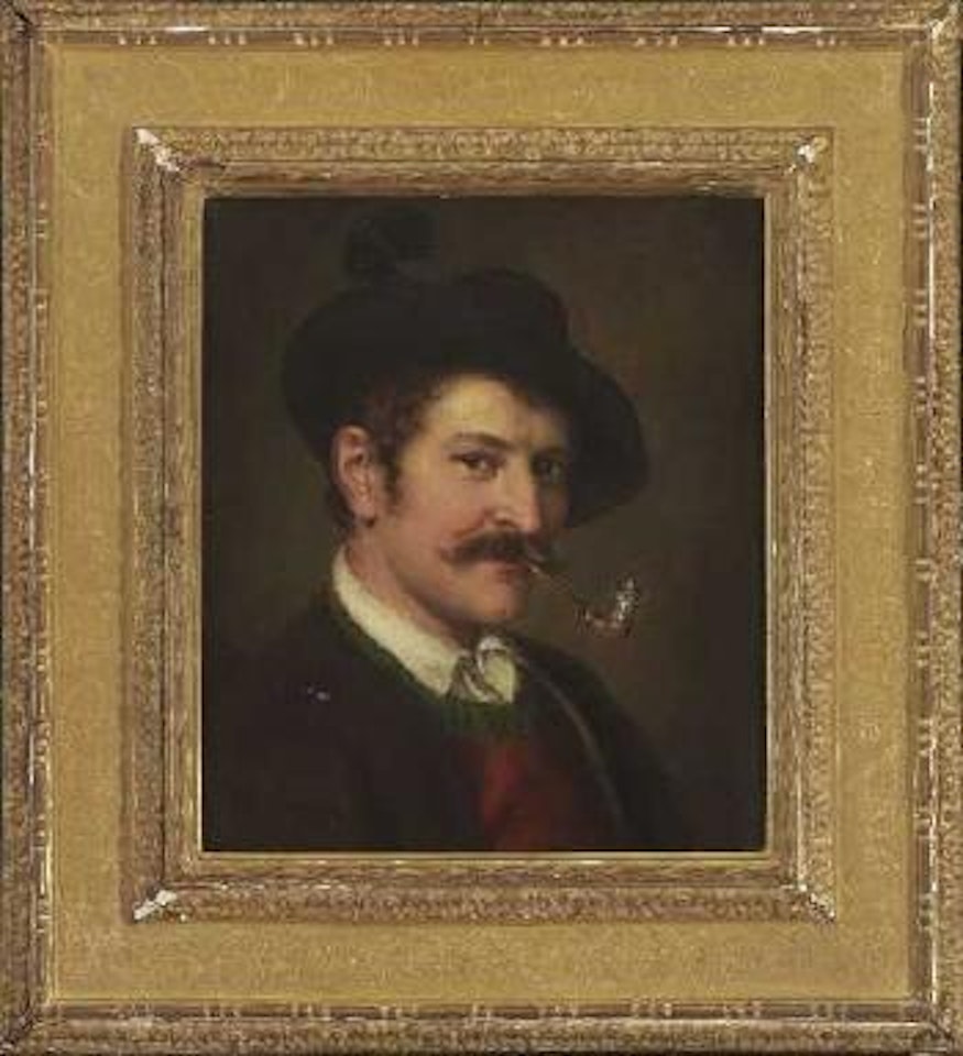 Tiroler Bauer mit Pfeife by Franz von Defregger