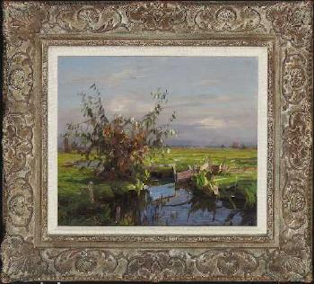 Landschaft mit Wehr by Alexander Koester