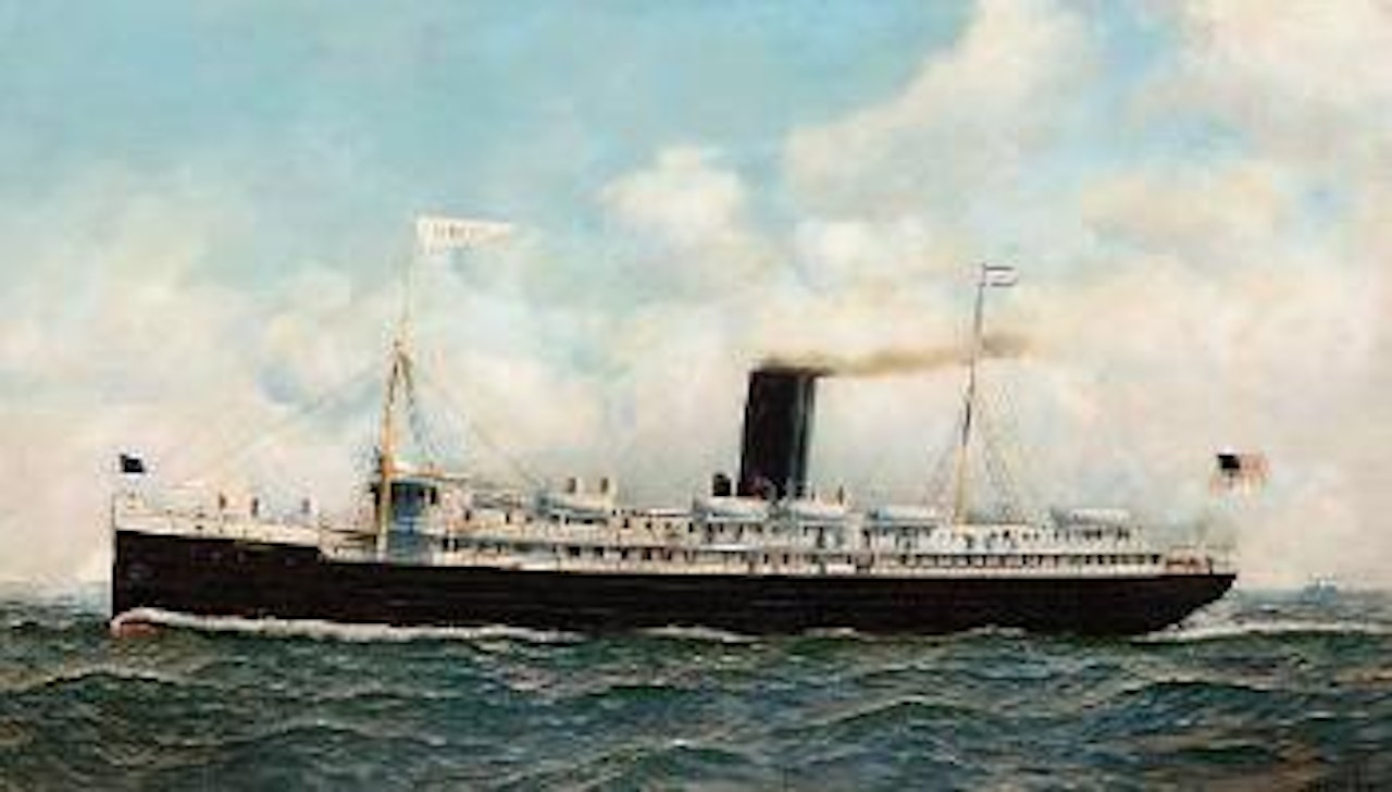 The S.S. Apache at sea by Antonio Jacobsen