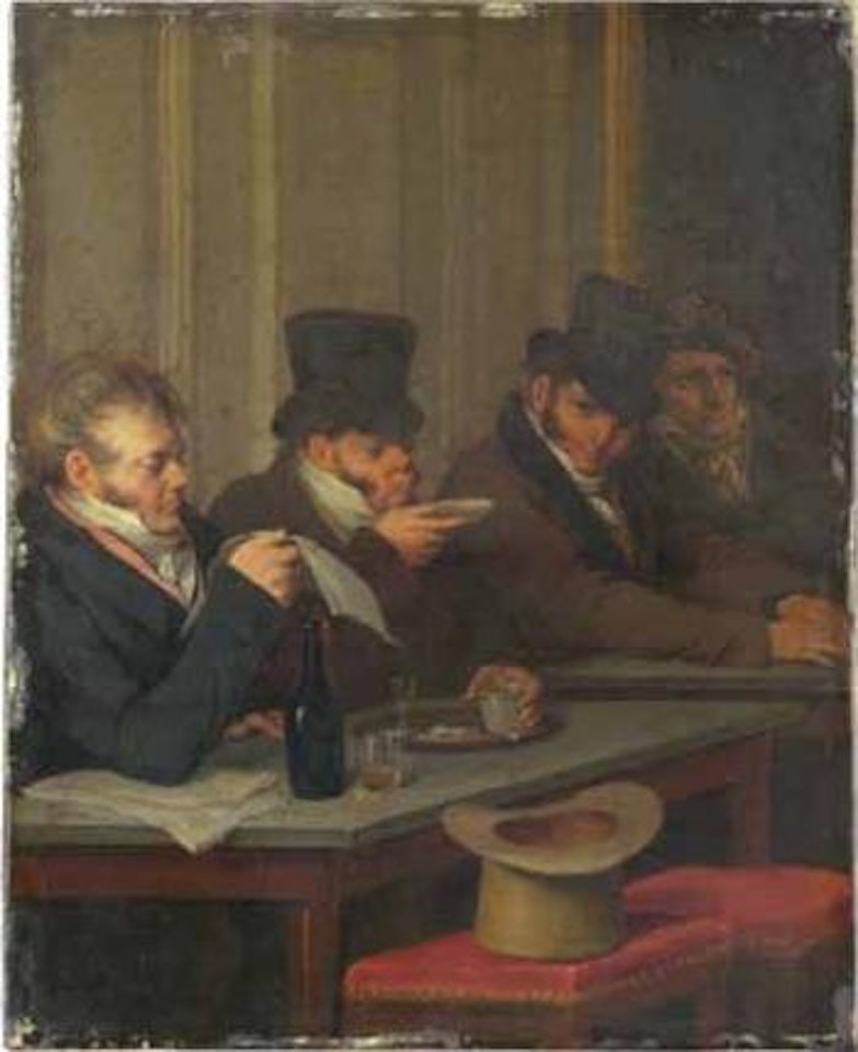 Un coin du café de Foy by Louis-Leopold Boilly