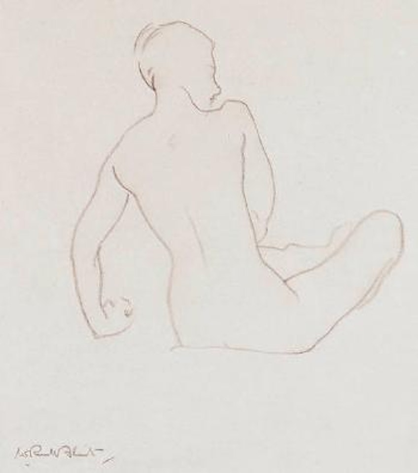 Seated female nude by William Russell Flint