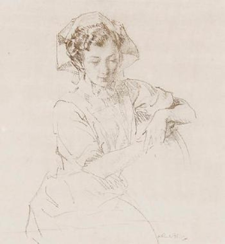 Seated nurse by William Russell Flint