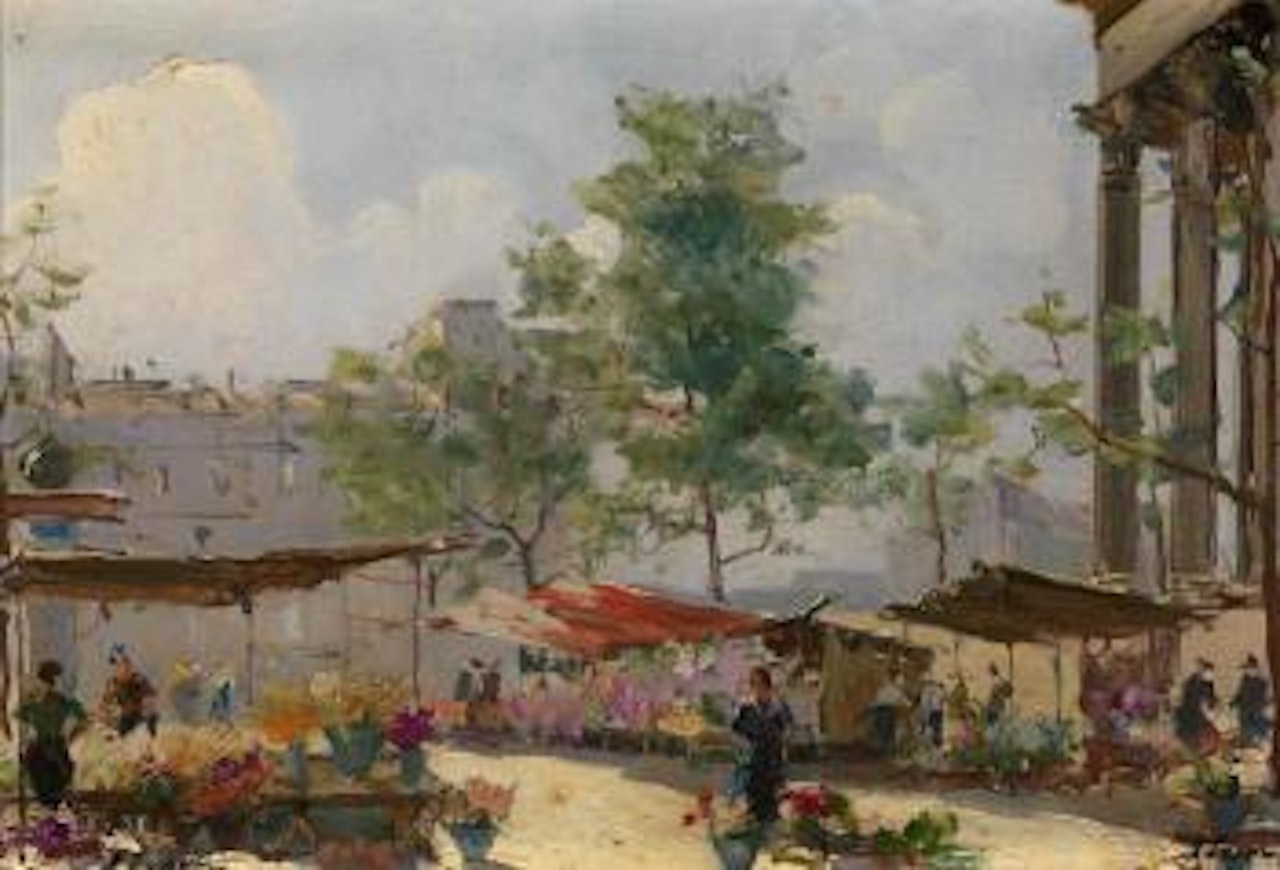 Flower market by Georgij Aleksandrovic Lapschin