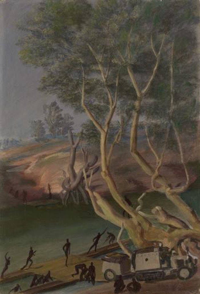 Crossing the Kemo, in Oubangui-Chari by Alexander Evgenievich Yakovlev