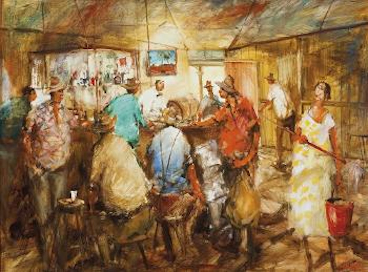 After a bed for the night - at the Kogan Creek Hotel by Hugh Sawrey