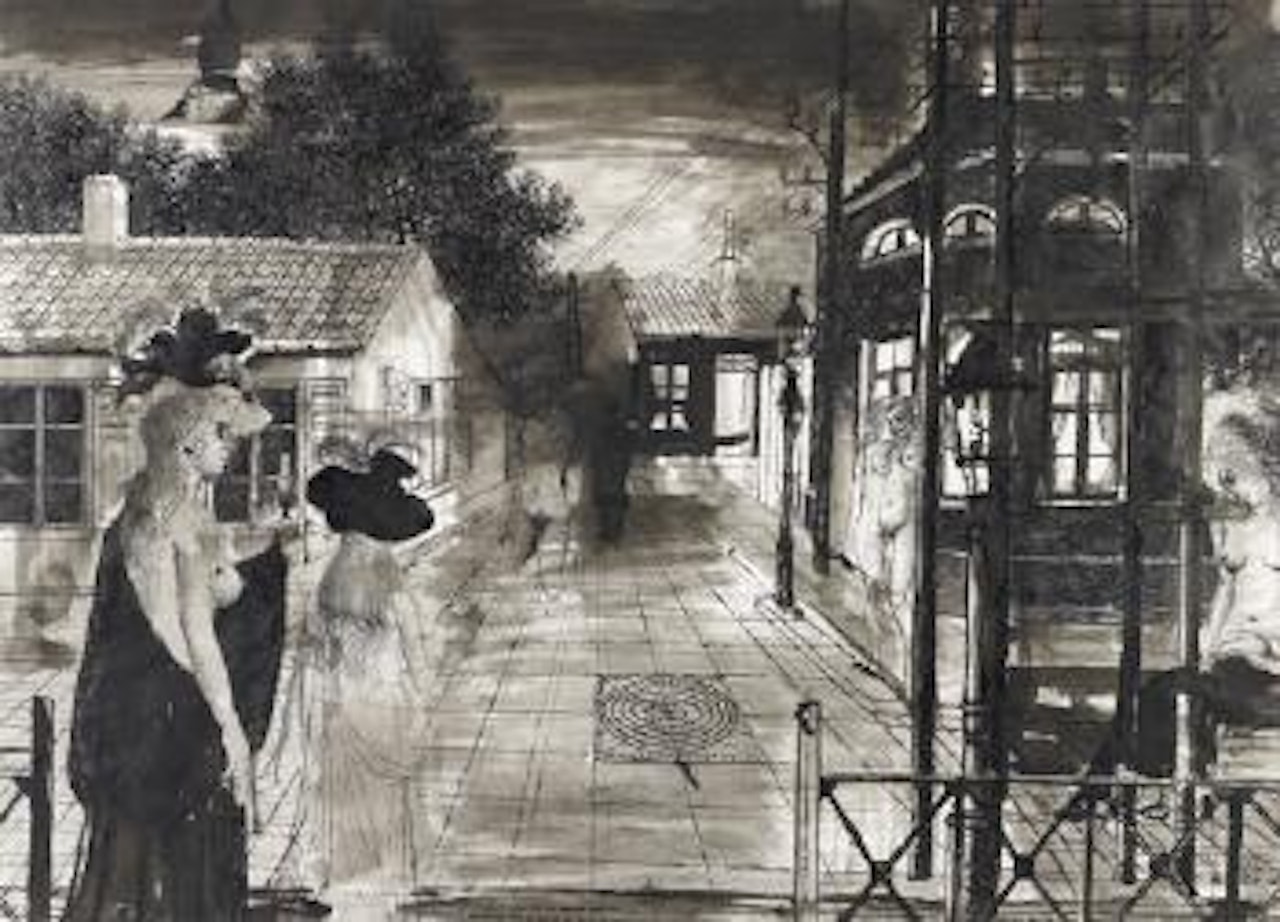 La mer est proche (avant-projet) by Paul Delvaux