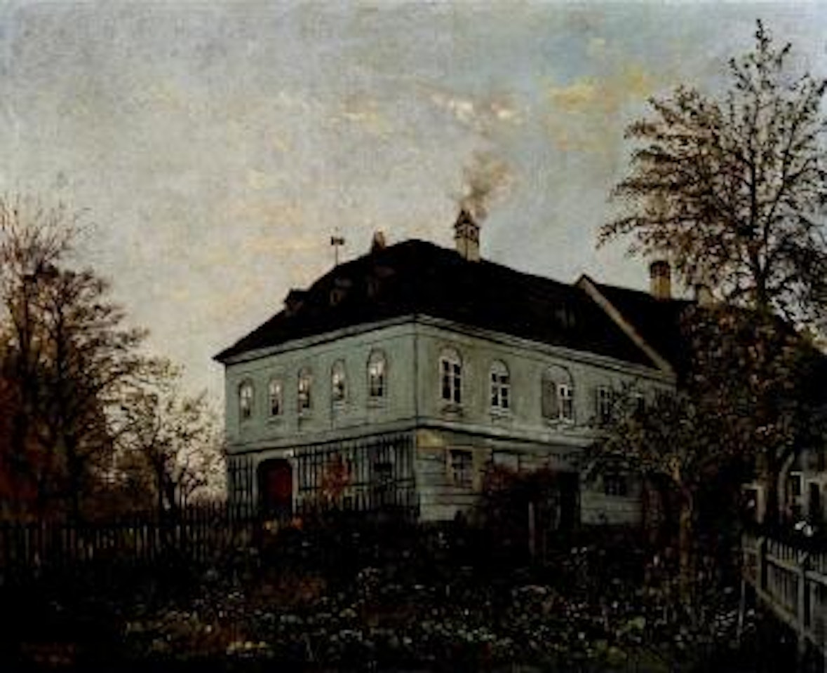Wohnhaus mit Garten aus der Umgebung von St. Pölten by Theodor von Hörmann