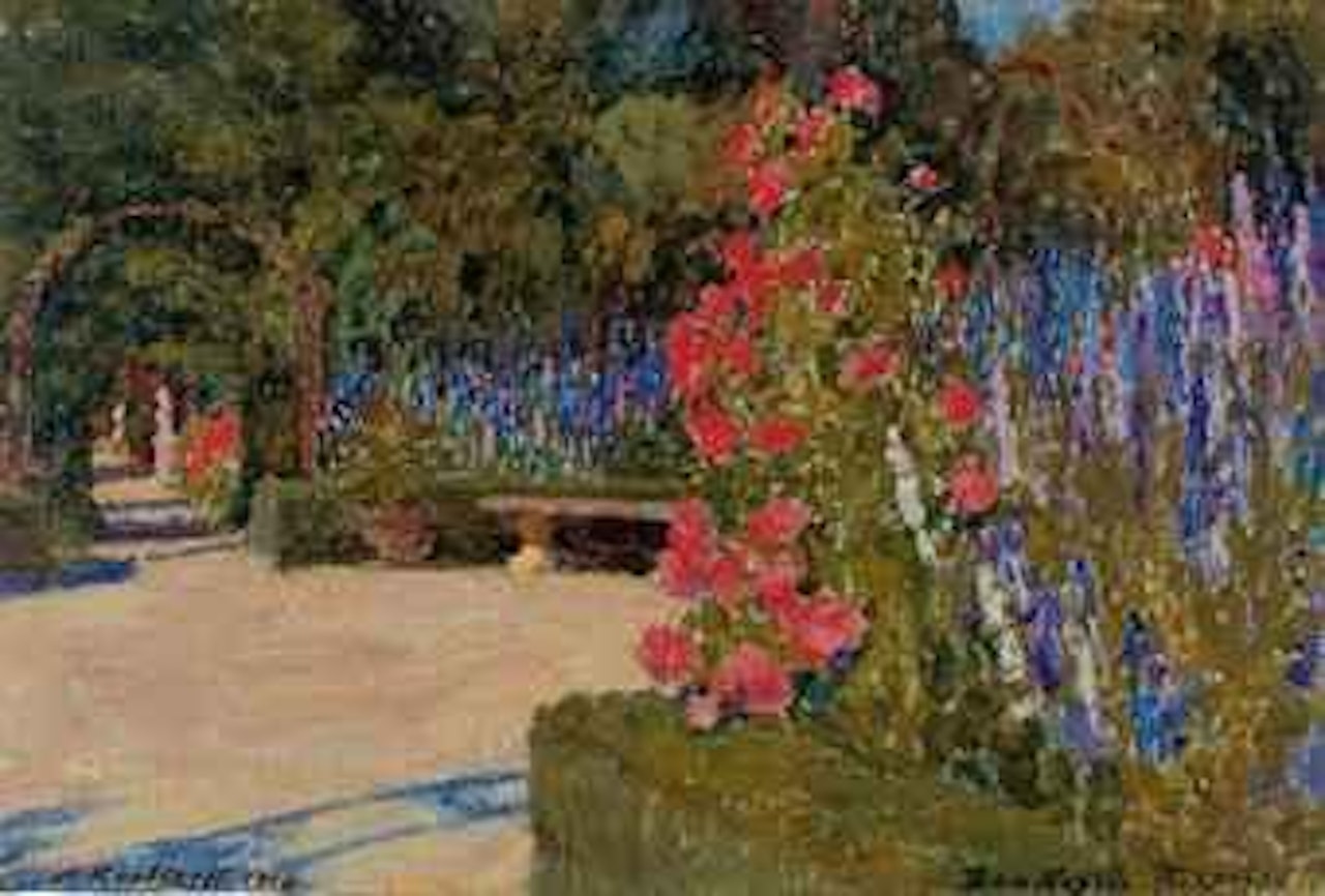 The garden at Ben-Negro, Bizerte by Alexandre Roubtzoff