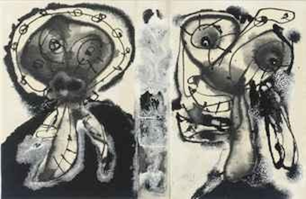 Deux portraits imaginaires by Antonio Saura