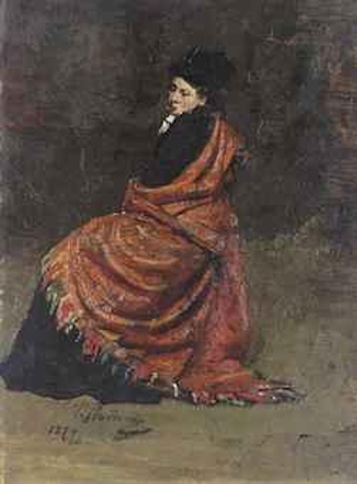 Study for A Parisian Café: A woman seated by Ilya Yefimovich Repin