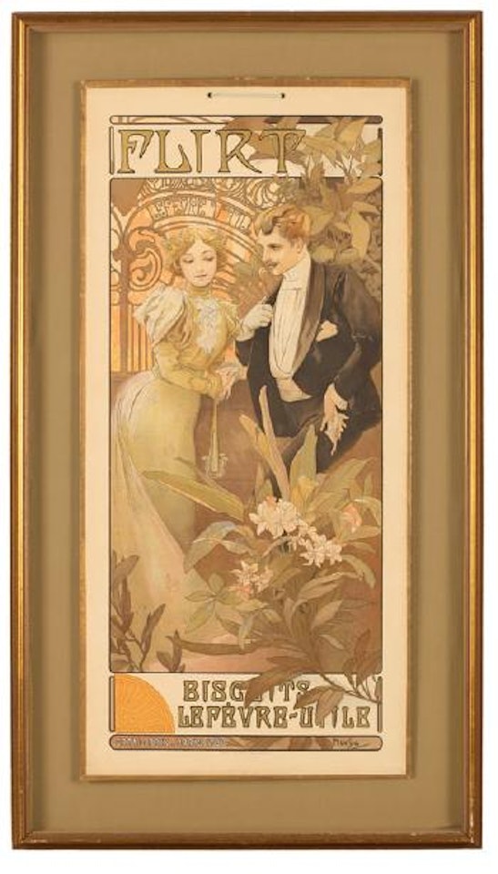 Flirt by Alphonse Mucha