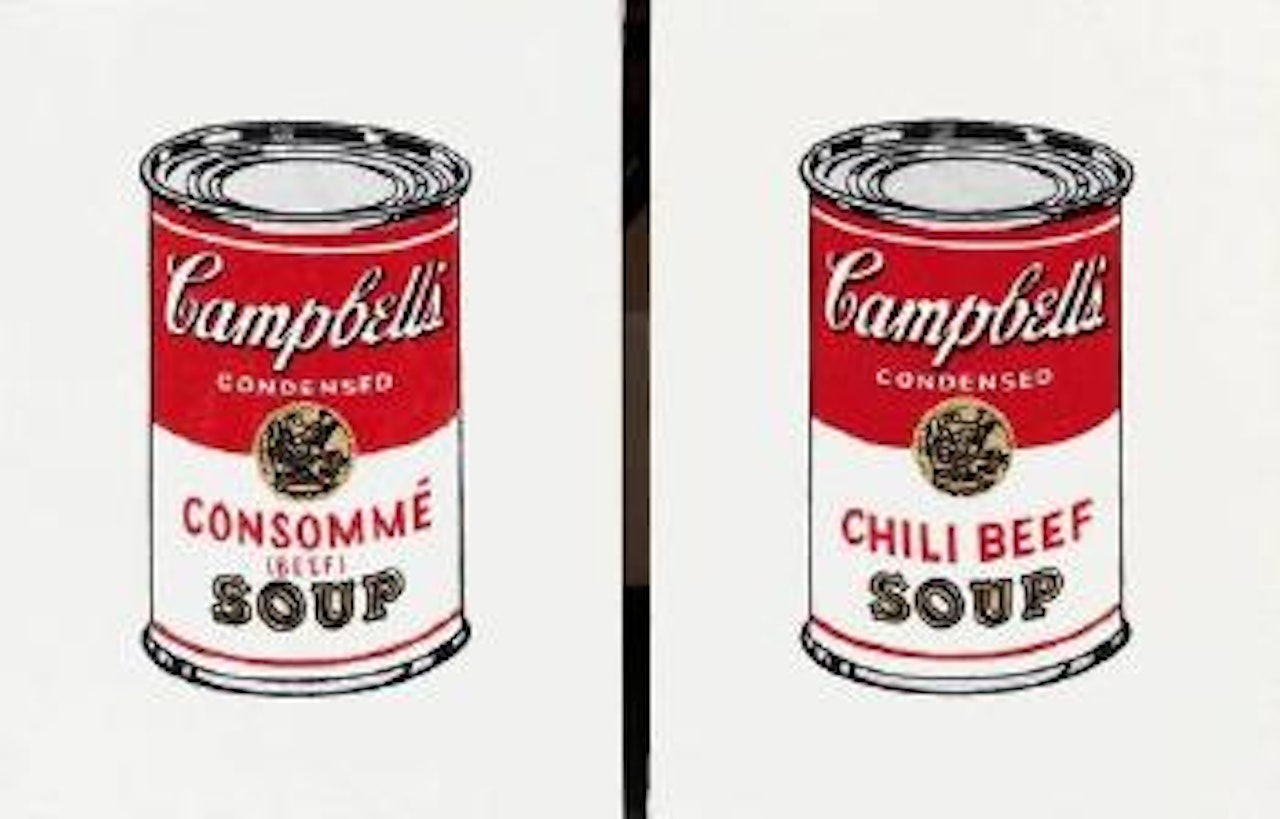Andy Warhol, Campbell's soup (consomme beef soup) by Richard Pettibone