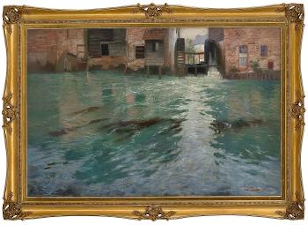 Bak møllene, Montreuil-sur-Mer by Fritz Thaulow