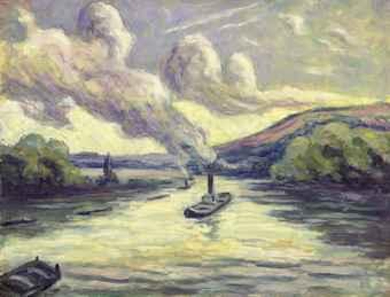 Le tournant de la Seine à Rolleboise by Maximilien Luce