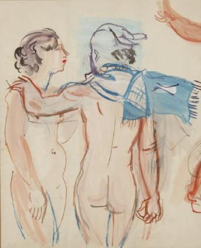 Deux jeunes femmes au bord de la mer by Raoul Dufy