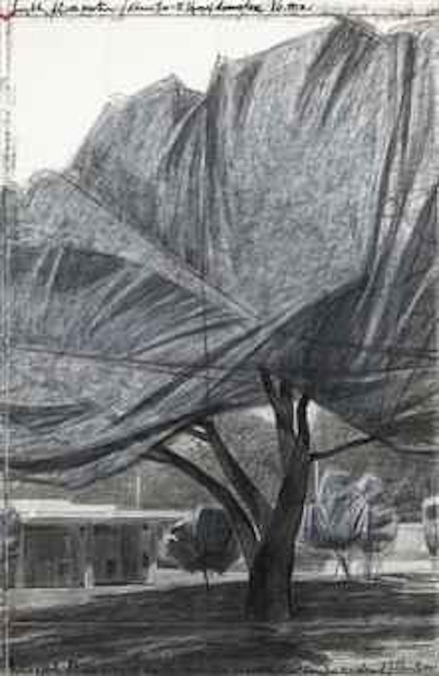 Wrapped Trees (Project for the Fondation Beyeler, Riehen, Switzerland) by Christo
