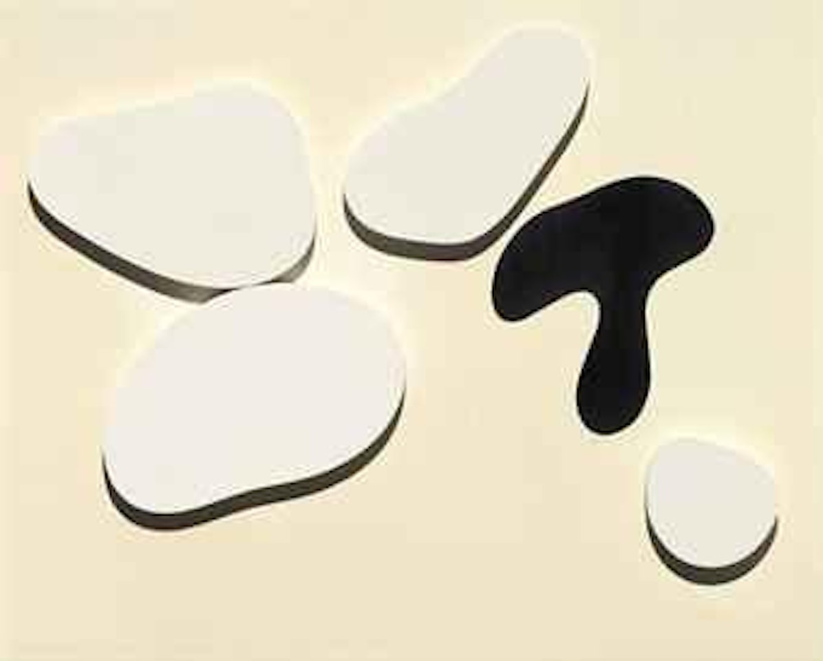 Constellation De Quatres Formes Blanches Et D'une Noire by Jean Arp