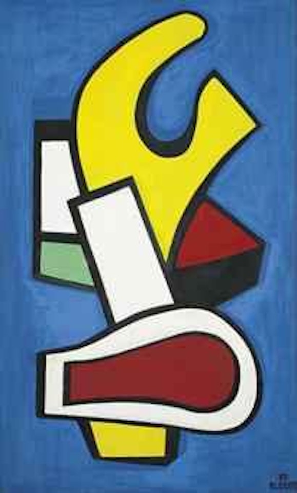 Composition architecturale 'fond bleu' by Fernand Leger
