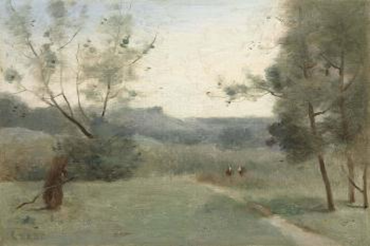 Ramasseuse de bois by Jean Baptiste Camille Corot