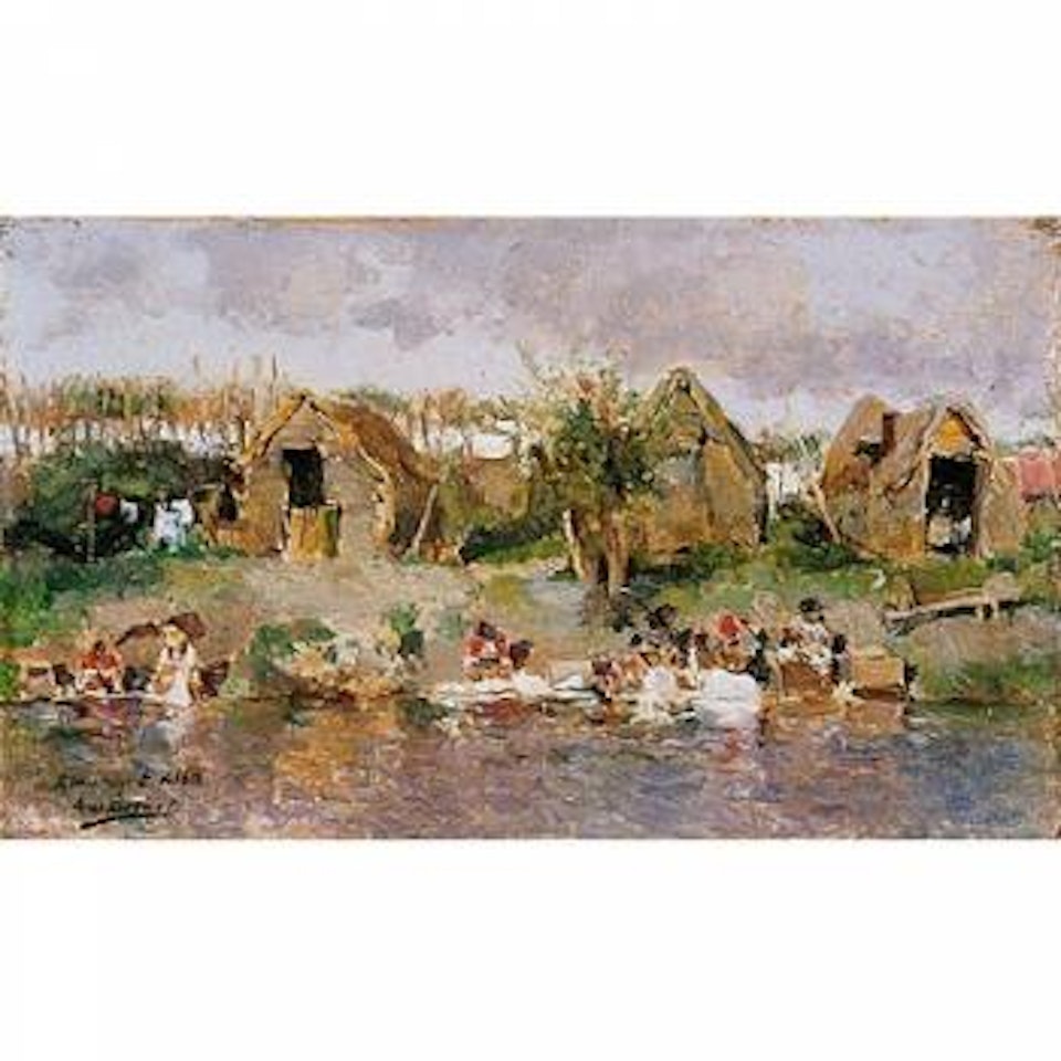Lavanderas en el manzanares by Aureliano de Beruete