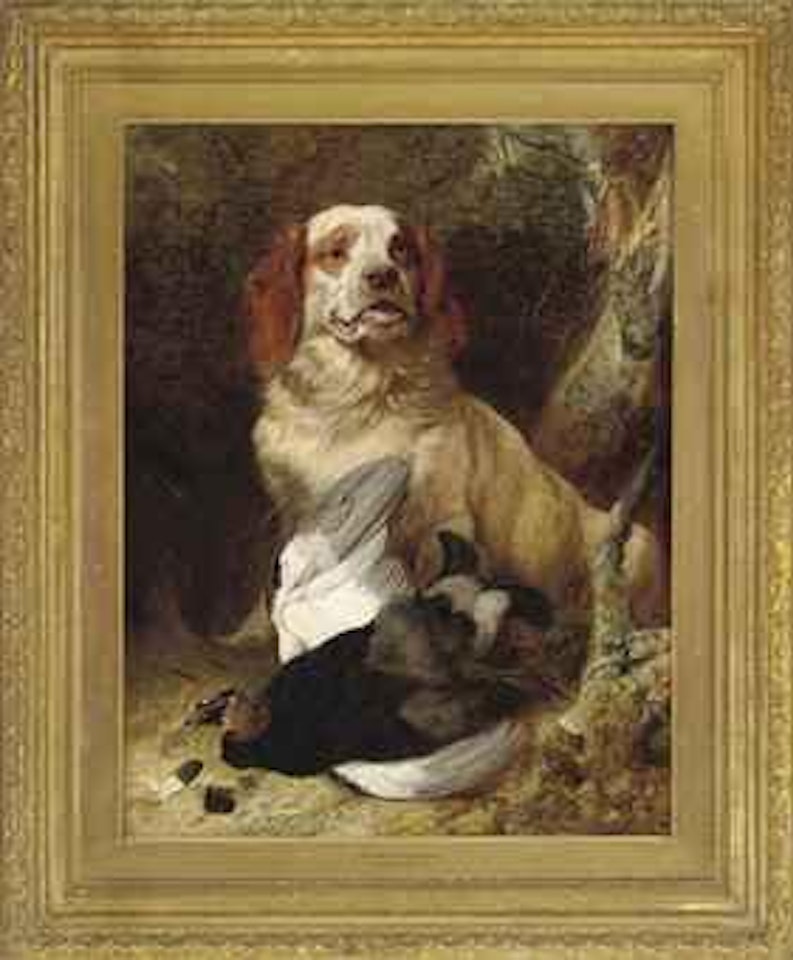 Spaniel and blackcock by Richard Ansdell