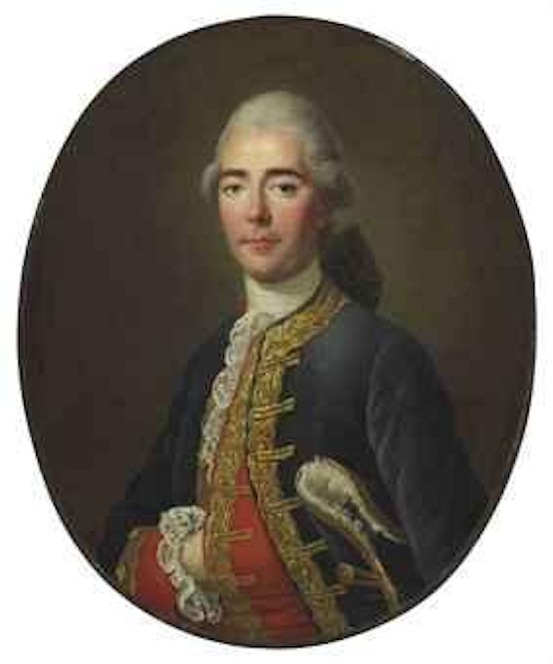 Portrait of the Chevalier de Turenne, half-length by Francois Hubert Drouais