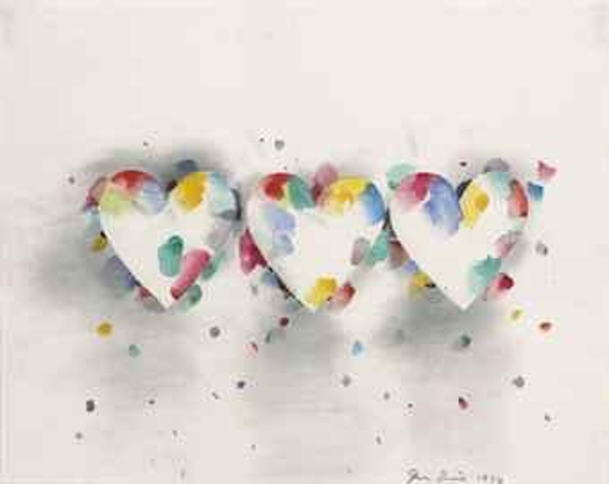 Untitled (Three Hearts) by Jim Dine