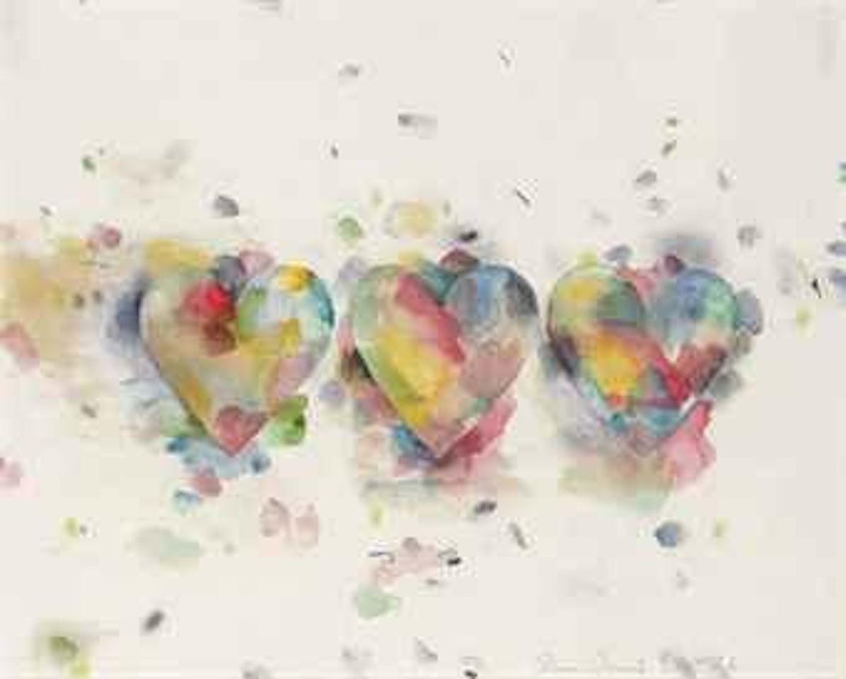 Untitled (Three Hearts) by Jim Dine