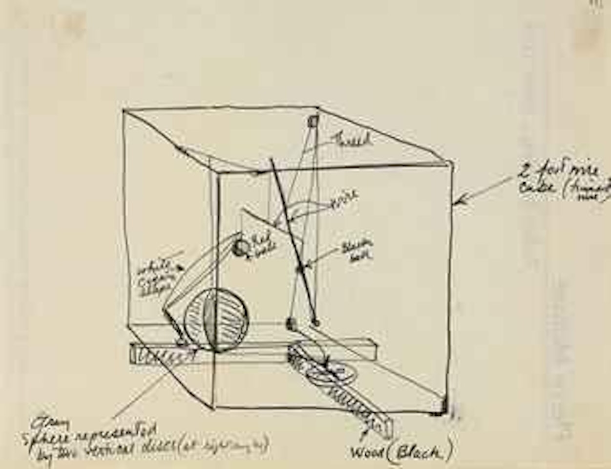 Study for Gray Sphere Represented by Two Vertical Discs (At Right Angles) by Alexander Calder