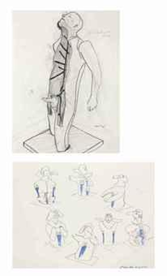 Study IV for Blind Leading the Blind by Marc Quinn