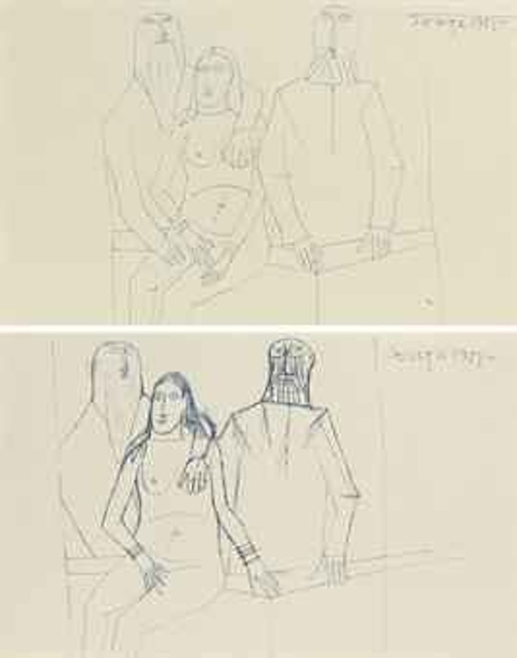 Untitled (Susannah and the Elders) by Francis Newton Souza