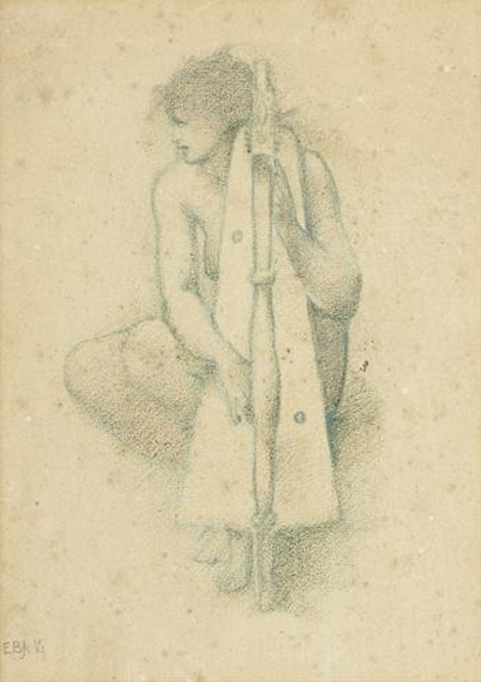 Six drapery studies for 'Arthur in Avalon' by Edward Coley Burne-Jones