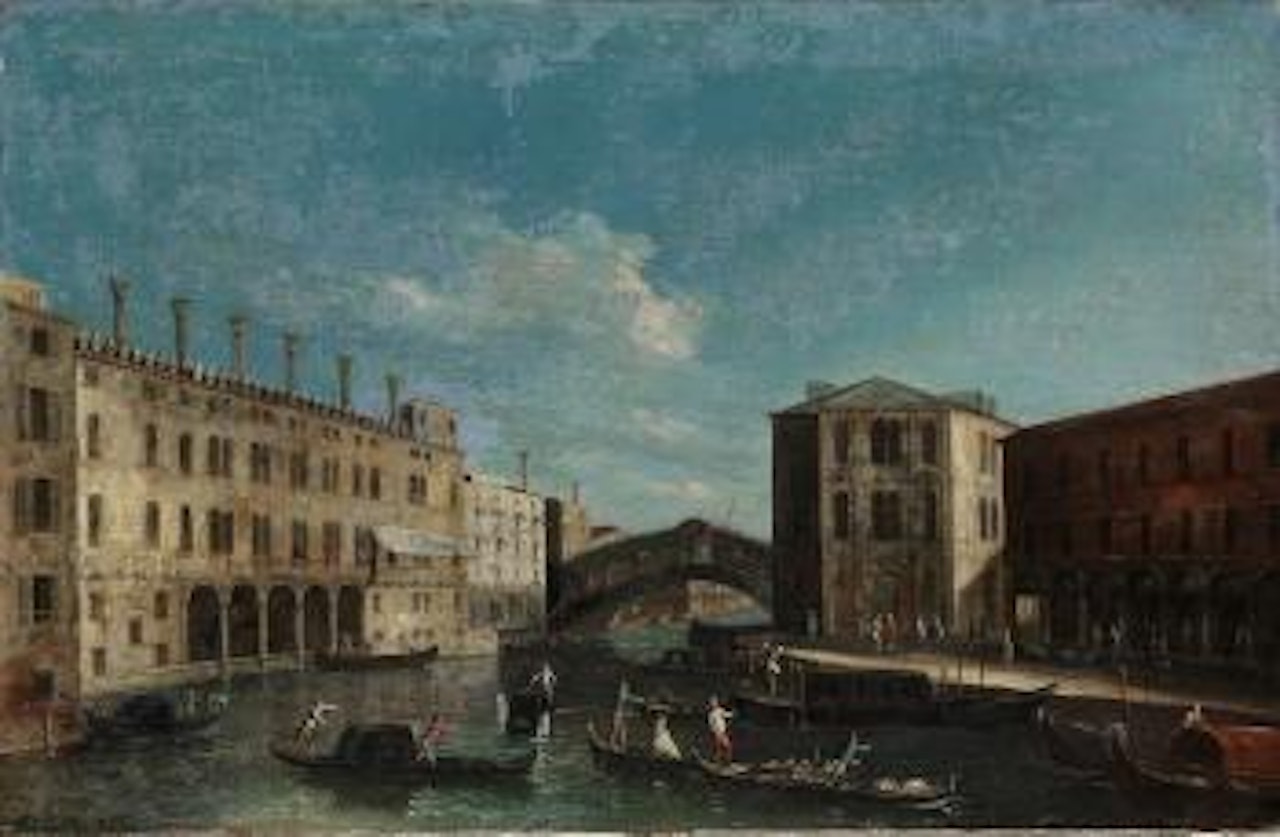 Rialtobrücke in Venedig by Apollonio Domenichini