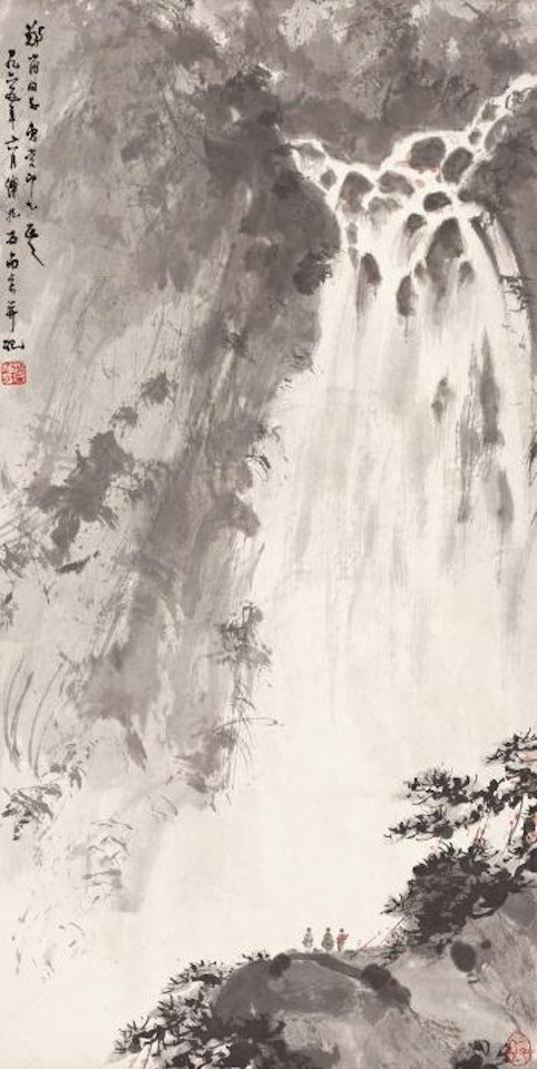 Waterfall by Fu Baoshi