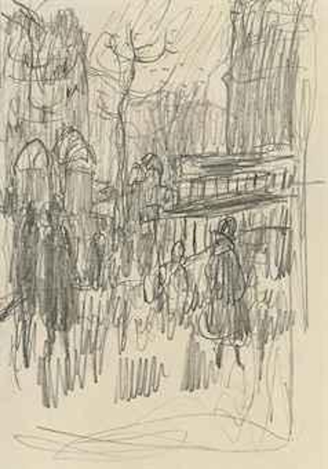 Personnages dans une place; and Personnages by Pierre Bonnard