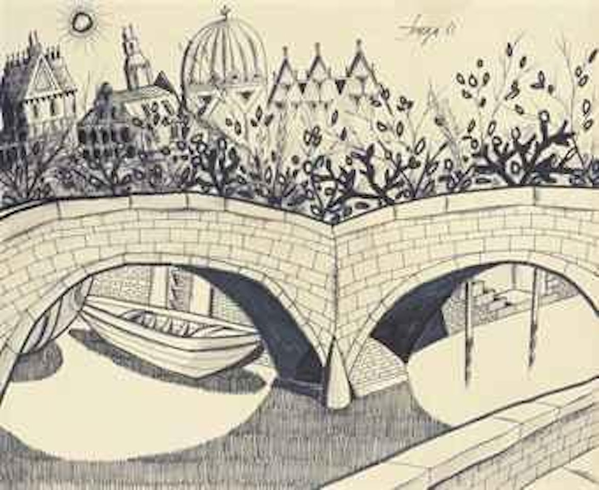 Untitled (Landscape with Bridge) by Francis Newton Souza