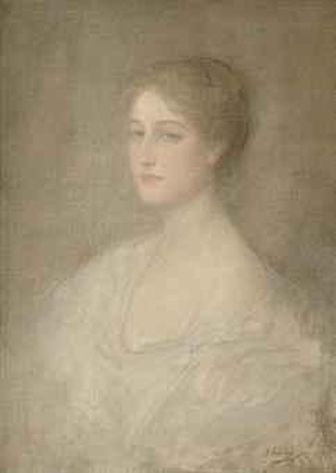 Portrait of Nora Johnson, bust-length by John Lavery